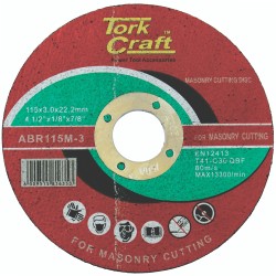 CUTTING DISC MASONRY 115 X 3.0 X 22.22MM CUTTING DISC MASONRY 115 X 3.0 X 22.22MM