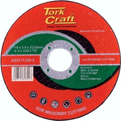 CUTTING DISC MASONRY 115 X 2.5 X 22.22MM CUTTING DISC MASONRY 115 X 2.5 X 22.22MM
