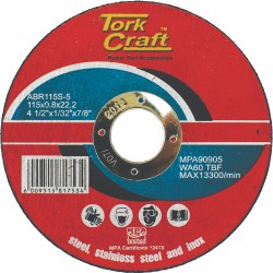 CUTTING DISC STEEL & SS 115 X 0.8 X 22.2 MM CUTTING DISC STEEL & SS 115 X 0.8 X 22.2 MM