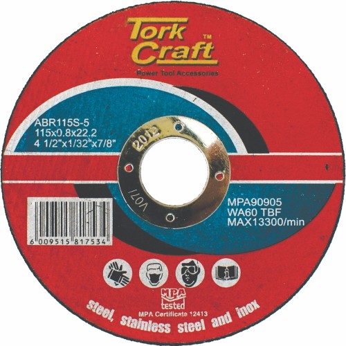 CUTTING DISC STEEL & SS 115 X 0.8 X 22.2 MM CUTTING DISC STEEL & SS 115 X 0.8 X 22.2 MM