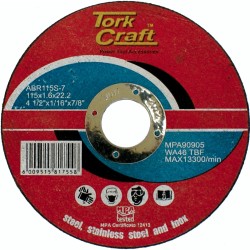 CUTTING DISC STEEL & SS 115 X 1.6 X 22.2MM CUTTING DISC STEEL & SS 115 X 1.6 X 22.2MM