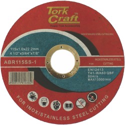 CUTTING DISC STAINLESS STEEL 115 X 1.0 X 22.22 MM CUTTING DISC STAINLESS STEEL 115 X 1.0 X 22.22 MM