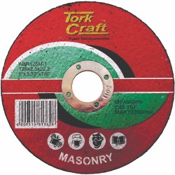 CUTTING DISC MASONRY 125 X 2.5 X 22.2MM CUTTING DISC MASONRY 125 X 2.5 X 22.2MM