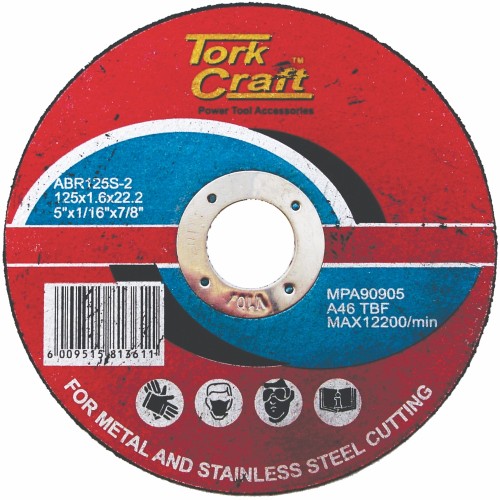 CUTTING DISC STEEL 125 X 1.6 X 22.2MM CUTTING DISC STEEL 125 X 1.6 X 22.2MM