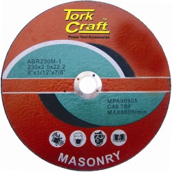 CUTTING DISC MASONRY 230 X 2.0 X 22.22MM CUTTING DISC MASONRY 230 X 2.0 X 22.22MM