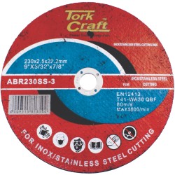 CUTTING DISC STAINLESS STEEL 230 X 2.5 22.22MM CUTTING DISC STAINLESS STEEL 230 X 2.5 22.22MM