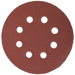 SANDING DISC 125MM 80 GRIT WITH HOLES 10/PK HOOK AND LOOP SANDING DISC 125MM 80 GRIT WITH HOLES 10/PK HOOK AND LOOP