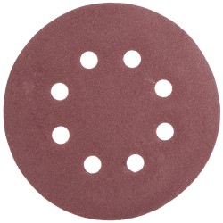 SANDING DISC 125MM 180 GRIT WITH HOLES 10/PK HOOK AND LOOP SANDING DISC 125MM 180 GRIT WITH HOLES 10/PK HOOK AND LOOP