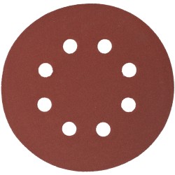 SANDING DISC 125MM 240 GRIT WITH HOLES 10/PK HOOK AND LOOP SANDING DISC 125MM 240 GRIT WITH HOLES 10/PK HOOK AND LOOP