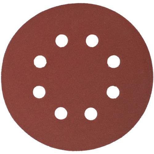 SANDING DISC 125MM 240 GRIT WITH HOLES 10/PK HOOK AND LOOP