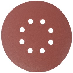 SANDING DISC 150MM 180 GRIT WITH HOLES 10/PK HOOK AND LOOP SANDING DISC 150MM 180 GRIT WITH HOLES 10/PK HOOK AND LOOP