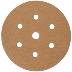 GOLD DISC (50 PIECES) 120 GRIT 150MM X 6+1 HOLES HOOK AND LOOP GOLD DISC (50 PIECES) 120 GRIT 150MM X 6+1 HOLES HOOK AND LOOP