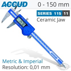 DIG. CALIPER 150MM 0.02MM ACC. CERAM. JAWS S/STEEL 0.01MM RES. DIG. CALIPER 150MM 0.02MM ACC. CERAM. JAWS S/STEEL 0.01MM RES.