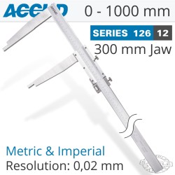 VERNIER CALIPER 1000MM 0.11MM ACC. 300MM 0.02MM GRAD S/STEEL VERNIER CALIPER 1000MM 0.11MM ACC. 300MM 0.02MM GRAD S/STEEL