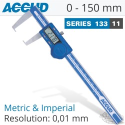 DIG. CALIPER 150MM 0.04MM ACC. OUTSIDE NECK 0.01MM RES. S/STEEL DIG. CALIPER 150MM 0.04MM ACC. OUTSIDE NECK 0.01MM RES. S/STEEL