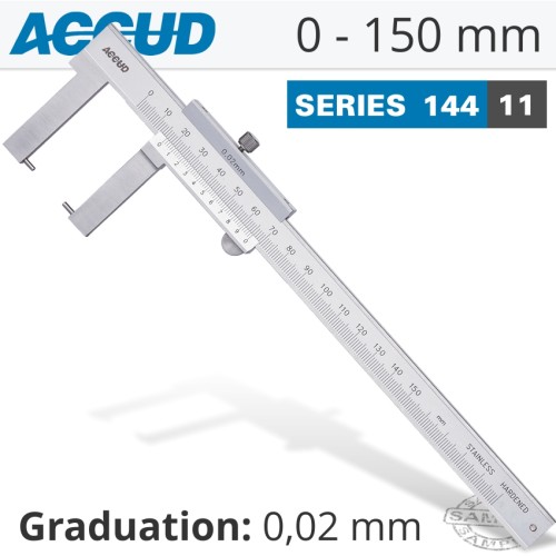 VERNIER CALIPER 150MM 0.04MM ACC. OUTSIDE POINT 0.02MM GRAD. S/STEEL VERNIER CALIPER 150MM 0.04MM ACC. OUTSIDE POINT 0.02MM GRAD. S/STEEL