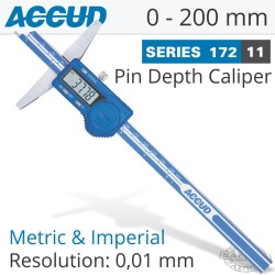 DIG. CALIPER 200MM 0.03MM ACC. PIN DEPTH 0.01MM RES. S/STEEL DIG. CALIPER 200MM 0.03MM ACC. PIN DEPTH 0.01MM RES. S/STEEL