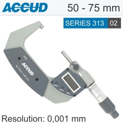 DIG. OUTSIDE MICROMETER 50-75MM 0.004MM ACC. IP65 0.001MM RES. DIG. OUTSIDE MICROMETER 50-75MM 0.004MM ACC. IP65 0.001MM RES.