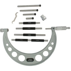 OUTSIDE MICROMETER 100-200MM 0.004MM ACC. 0.01MM GRAD. WITH INTERCH. A OUTSIDE MICROMETER 100-200MM 0.004MM ACC. 0.01MM GRAD. WITH INTERCH. A