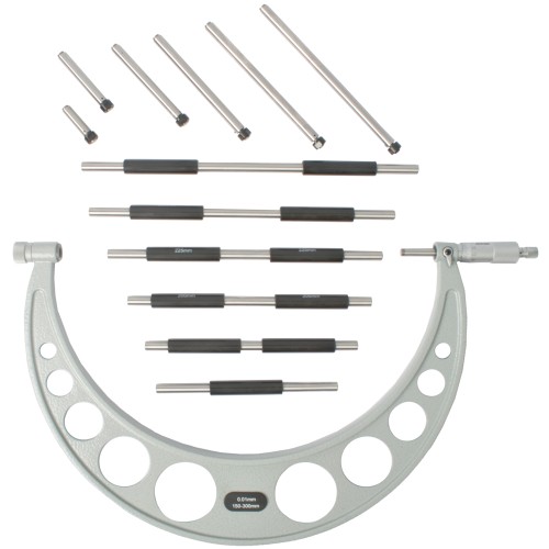 OUTSIDE MICROMETER 150-300MM 0.004MM ACC. 0.01MM GRAD. WITH INTERCH. A