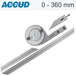 UNIVERSAL PROTRACTOR 360 DEG. C/STEEL 5' ACC. 5' GRAD. UNIVERSAL PROTRACTOR 360 DEG. C/STEEL 5' ACC. 5' GRAD.