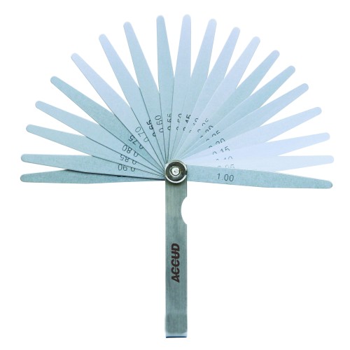 FEELER GAUGE 100MM 0.03 - 1.00MM 32 LEAVES DIN2275
