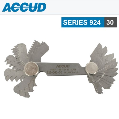 PITCH GAUGE 4-42TPI 30 LEAVES WHITWORTH 60DEG. SCREW 0.07MM ACC.