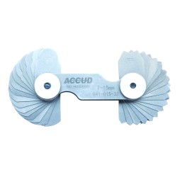RADIUS GAUGE 7.5MM-15MM 16 X 2 LEAVES 0.03MM ACC. CONCAVE & CONVEX SUR RADIUS GAUGE 7.5MM-15MM 16 X 2 LEAVES 0.03MM ACC. CONCAVE & CONVEX SUR