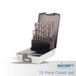 HSS COBALT DRILL BIT SET 19 PIECE 1.0-10.0MM X 0.5MM IN PLASTC CASE HSS COBALT DRILL BIT SET 19 PIECE 1.0-10.0MM X 0.5MM IN PLASTC CASE