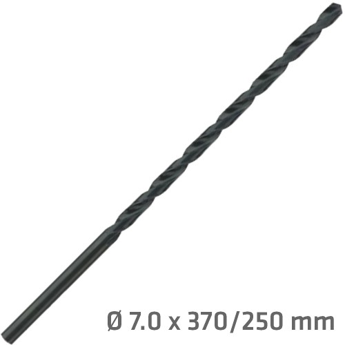 HSS DRILL BIT 7MM 370X250MM EXTRA LONG