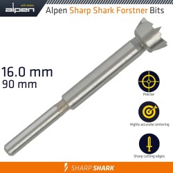 FORSTNER DRILL BIT SHARP SHARK 16MM FORSTNER DRILL BIT SHARP SHARK 16MM