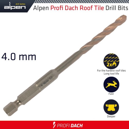ROOF TILE DRILL BIT 4.0MM BULK ROOF TILE DRILL BIT 4.0MM BULK