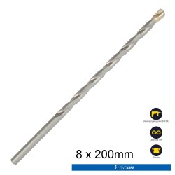 MASONRY BIT LONG LIFE 8 X 200MM MASONRY BIT LONG LIFE 8 X 200MM