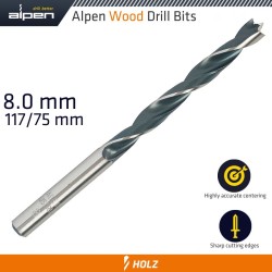 WOOD DRILL BIT 8 X 117MM WOOD DRILL BIT 8 X 117MM