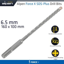 FORCE X 6.5 X 160/100 SDS-PLUS DRILL BIT X4 CUTTING EDGES FORCE X 6.5 X 160/100 SDS-PLUS DRILL BIT X4 CUTTING EDGES
