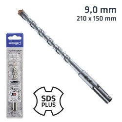 SDS PLUS 210X150 9.0MM HAMMER BIT PLASTIC WALLET SDS PLUS 210X150 9.0MM HAMMER BIT PLASTIC WALLET
