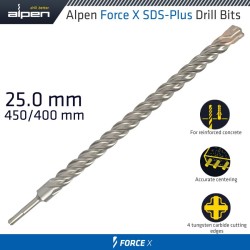 FORCE X 25.0 X 450/400 SDS-PLUS DRILL BIT X4 CUTTING EDGES FORCE X 25.0 X 450/400 SDS-PLUS DRILL BIT X4 CUTTING EDGES