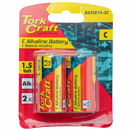 BATTERY C 1.5V 2 PACK CARDED ALKALINE