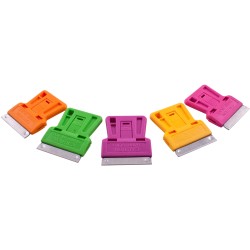MINI RAZOR SCRAPER 60PC PER CANDY JAR 5 ASSORTED COLOURS MINI RAZOR SCRAPER 60PC PER CANDY JAR 5 ASSORTED COLOURS