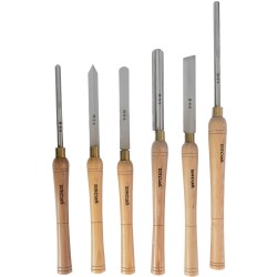 CHISEL SET WOOD TURNING HSS 6 PIECE WOODEN CASE CHISEL SET WOOD TURNING HSS 6 PIECE WOODEN CASE