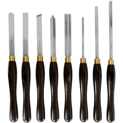 CHISEL SET WOOD TURNING HSS 8 PIECE WOODEN CASE CHISEL SET WOOD TURNING HSS 8 PIECE WOODEN CASE
