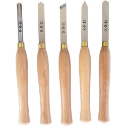 CHISEL SET WOOD TURNING 300MM HSS 5 PIECE WOOD CASE CHISEL SET WOOD TURNING 300MM HSS 5 PIECE WOOD CASE
