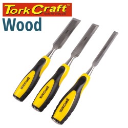 WOOD CHISEL 140MM BLADE 3PC 13/19/25 WITH PVC HANDLE WOOD CHISEL 140MM BLADE 3PC 13/19/25 WITH PVC HANDLE