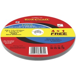 4+1 FREE CUTTING DISC METAL 230X1.6X22.22MM 4+1 FREE CUTTING DISC METAL 230X1.6X22.22MM