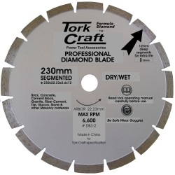 DIAMOND BLADE SEGMENTED 230MM FOR CONCRETE 12MM DEEP SEGMENTS DIAMOND BLADE SEGMENTED 230MM FOR CONCRETE 12MM DEEP SEGMENTS