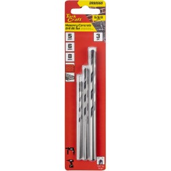 DRILL BIT MASONRY/CONCRETE 3PC SET 5-6-8MM DRILL BIT MASONRY/CONCRETE 3PC SET 5-6-8MM