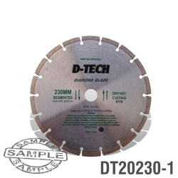 DIAMOND BLADE SEGMENTED STD. 230 X 22.23MM DIAMOND BLADE SEGMENTED STD. 230 X 22.23MM