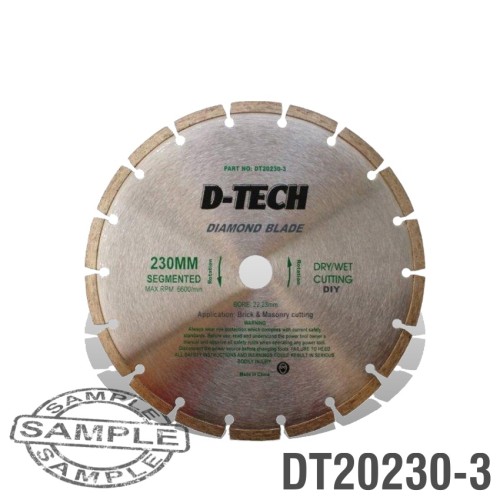 DIAMOND BLADE SEGMENTED STD. 230 X 22.23 BRICK & MASONRY DIAMOND BLADE SEGMENTED STD. 230 X 22.23 BRICK & MASONRY