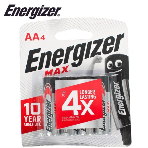 ENERGIZER MAX AA - 4 PACK (MOQ 12) ENERGIZER MAX AA - 4 PACK (MOQ 12)
