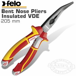 FELO PLIER LONG NOSE BENT 205MM INSULATED VDE FELO PLIER LONG NOSE BENT 205MM INSULATED VDE